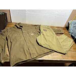 Karl Kani Green Denim Set 2Pac Style 1990s HIP HOP Karl KANI DENIM RAP XL 38